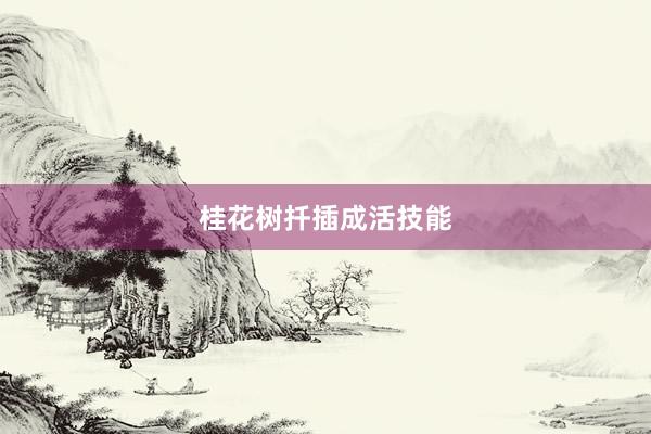 桂花树扦插成活技能