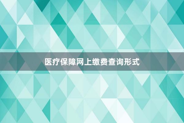 医疗保障网上缴费查询形式